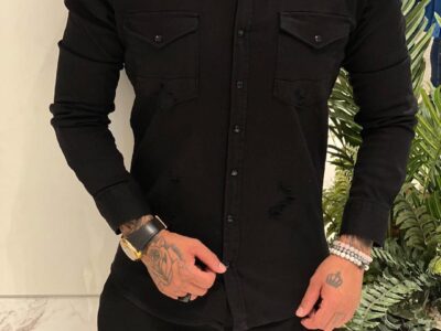 Jeans-Hemd black