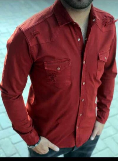 Jeans-Hemd red